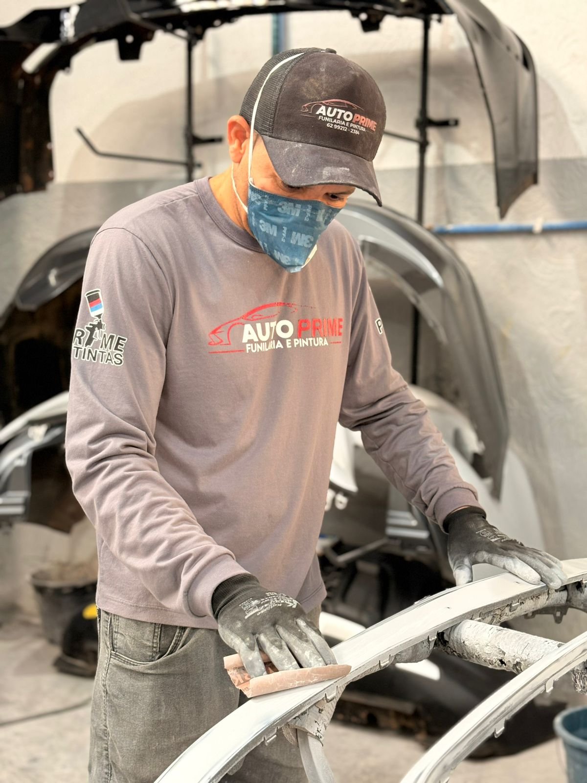 Pintura automotiva profissional em cabine estufa em Anápolis — Auto Prime